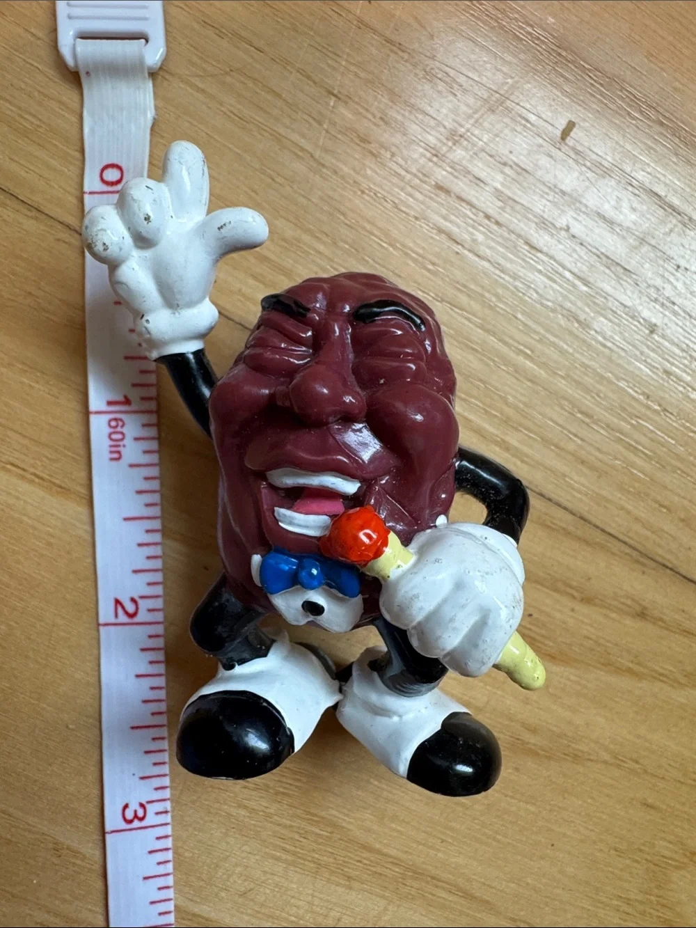 Vintage 1987 California Raisins Singer PVC Figure Microphone Applause CALRAB